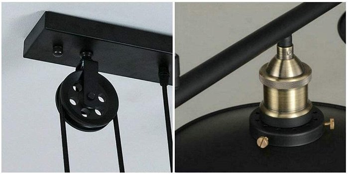 Hanglamp/Plafondlamp 3 delig | Verstelbaar | Retro | max. 150cm | industrieel | Vintage | e27 |Zwart - 5