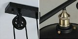 Hanglamp/Plafondlamp 3 delig | Verstelbaar | Retro | max. 150cm | industrieel | Vintage | e27 |Zwart - 5 - Thumbnail