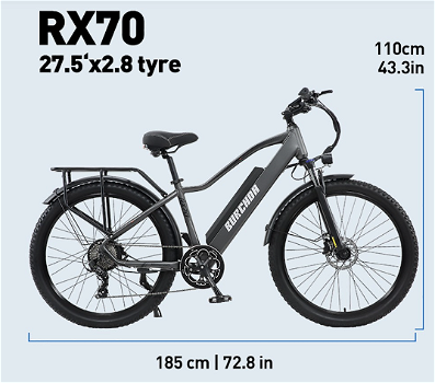 BURCHDA RX70 Mountain E-bike 27.5 Inch Tires 800W - 5