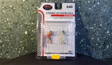 Diorama figuren Race day set 2 1:43 American diorama AD310