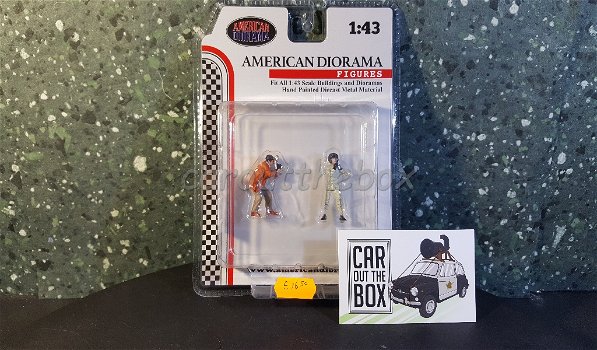 Diorama figuren Race day set 2 1:43 American diorama AD310 - 2