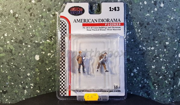 Diorama figuren Race day set 4 1:43 American diorama AD313 - 1