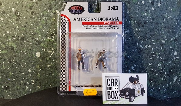 Diorama figuren Race day set 4 1:43 American diorama AD313 - 2