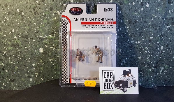 Diorama figuren Race day set 5 1:43 American diorama AD314 - 2