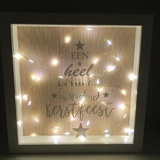 Kerst decoratie 3D lichtbox met Kerst quote optie 4 (LED)