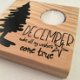 Kerst decoratie tekstbord (hout) met waxinehouder & quote - 2 - Thumbnail