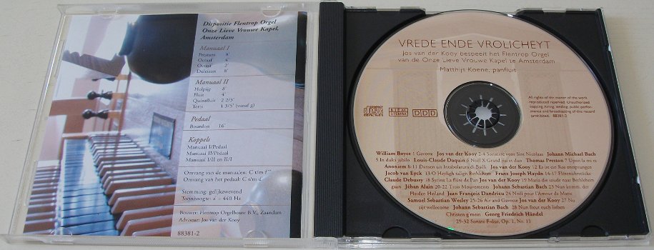 CD *** VREDE ENDE VROLICHEYT *** Jos van der Kooy - 2