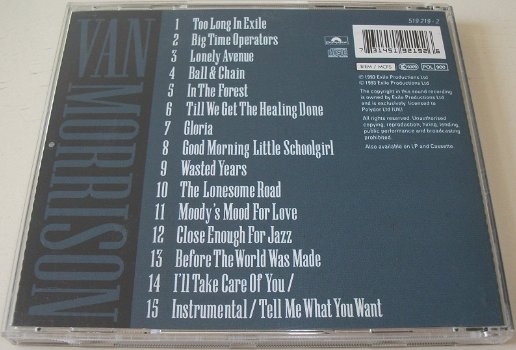 CD *** VAN MORRISON *** Too Long in Exile - 1