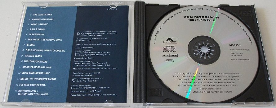 CD *** VAN MORRISON *** Too Long in Exile - 2