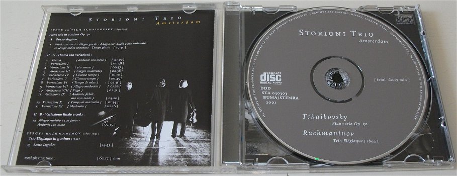 CD *** STORIONI TRIO AMSTERDAM *** Tchaikovsky & Rachmaninov - 2