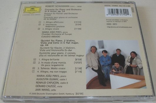 CD *** SCHUMANN *** Piano Concerto & Piano Quintet - 1