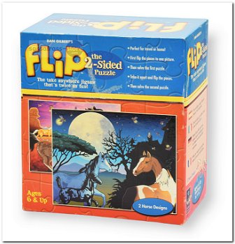 Paarden / Horses - Flip 2-sided puzzle - 100 stukjes - 1