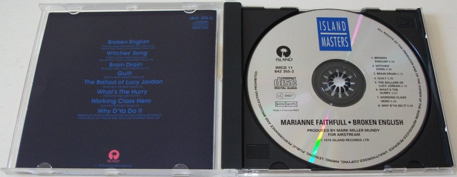 CD *** MARIANNE FAITHFULL *** Broken English - 2
