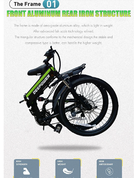DEEPOWER K26 Electric Folding Bike 26 inch - 6