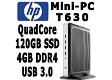 HP T630 Mini-PC DualCore 1.65Ghz 4GB 120GB SSD - 0 - Thumbnail