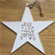 Kerst decoratie houten ster met kerst quote optie 8 - 0 - Thumbnail