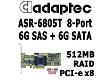 Adaptec ASR-6805T 8-Port 6G SAS SATA 512MB RAID Controller - 0 - Thumbnail