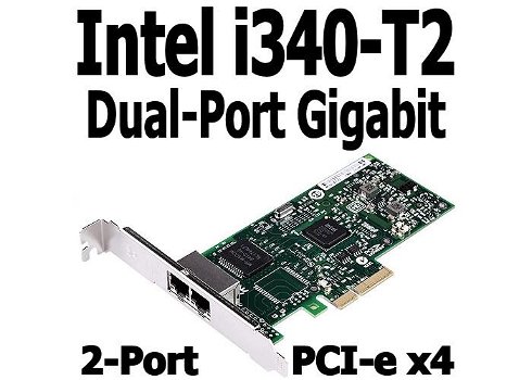 Intel i340-T2 Dual-Port PCI-e Ethernet Adapter | ESXi 7, W11 - 0