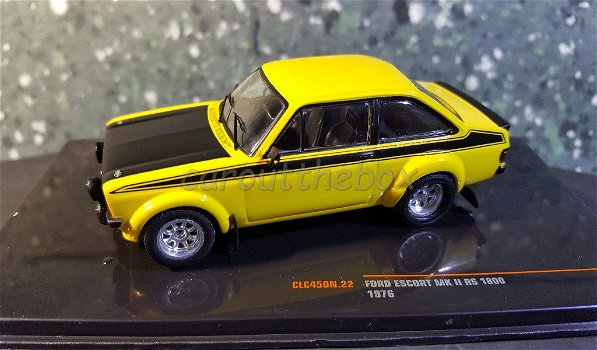 Ford Escort MK II RS 1800 1976 geel 1:43 Ixo V805 - 0