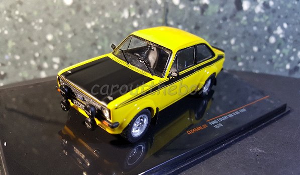 Ford Escort MK II RS 1800 1976 geel 1:43 Ixo V805 - 1