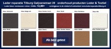 Leder Kleur vernieuwer in vele kleuren leer creme verkrijgbaar: jaljoenstraat 39 Tilburg