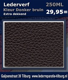 Lederverf Donker bruin 250ml Extra dekkend