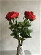 Rode zijden rozen (imitatie) - 1 - Thumbnail