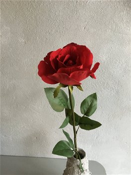 Rode zijden rozen (imitatie) - 3