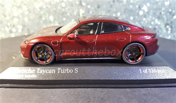 Porsche Taycan Turbo S cherry metallic 1:43 Minichamps - 0