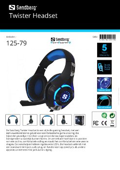 Twister Headset stijlvolle gaming headset - 1