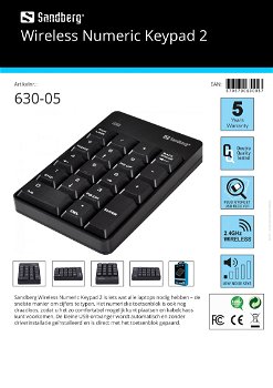 Wireless Numeric Keypad 2 Draadloos numeriek toetsenbord - 1
