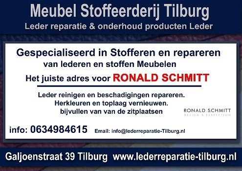 Ronald Schmitt Leder reparatie en Stoffeerderij Tilburg - 0