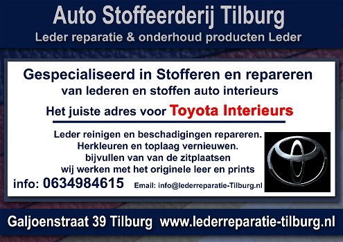 Toyota interieur leder reparatie en stoffeerderij Tilburg - 0