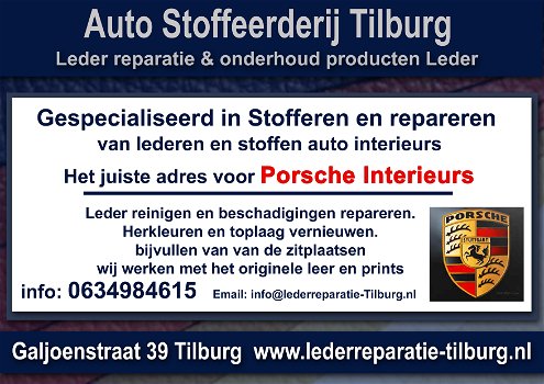 Porsche interieur leder reparatie en stoffeerderij Tilburg - 0