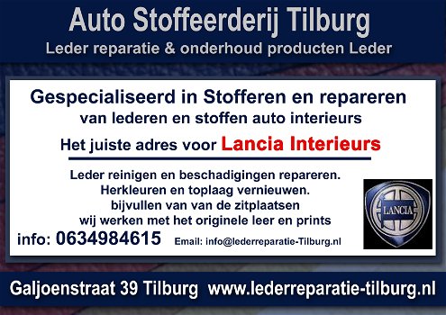 Lancia interieur leder reparatie en stoffeerderij Tilburg Galjoenstraat 39 - 0