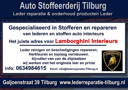 Lamborghini interieur leer reparatie en stoffeerderij Tilburg Galjoenstraat 39 - 0