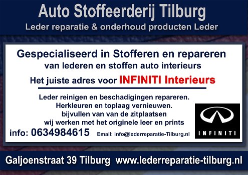 Infiniti interieur leer reparatie en stoffeerderij Tilburg Galjoenstraat 39 - 0