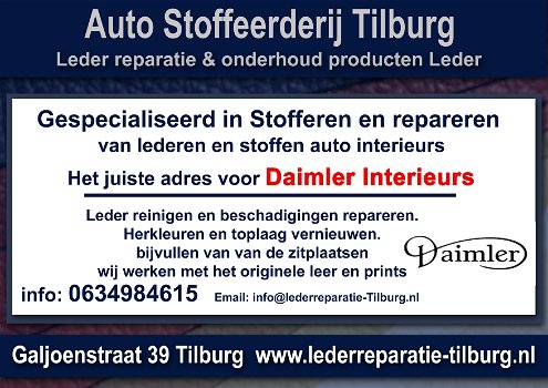 Daimler interieur stoffeerderij en Leer reparatie Tilburg Galjoenstraat 39 - 0