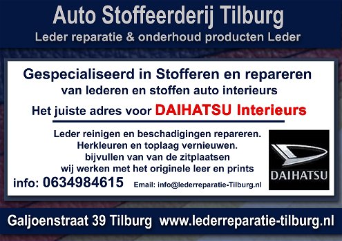 Daihatsu interieur stoffeerderij en Leer reparatie Tilburg Galjoenstraat 39 - 0