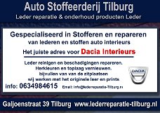 Dacia interieur stoffeerderij en Leer reparatie Tilburg Galjoenstraat 39