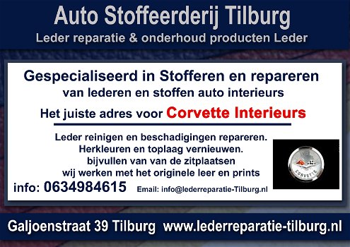 Corvette interieur stoffeerderij en Leer reparatie Tilburg Galjoenstraat 39 - 0