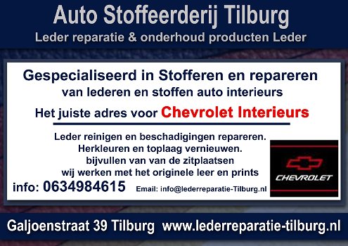 Chevrolet interieur stoffeerderij en Leer reparatie Tilburg Galjoenstraat 39 - 0