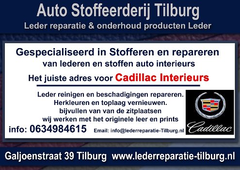 Cadillac interieur stoffeerderij en Leer reparatie Tilburg Galjoenstraat 39 - 0