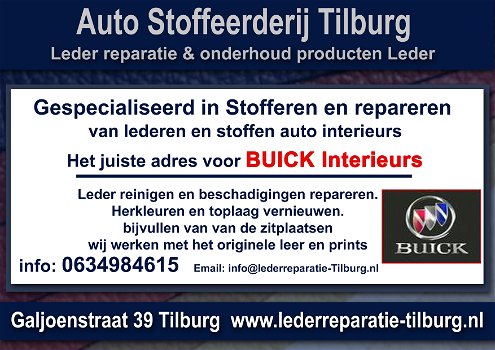 BUICK interieur stoffeerderij en Leer reparatie Tilburg Galjoenstraat 39 - 0