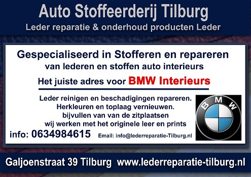 BMW interieur stoffeerderij en Leer reparatie Tilburg Galjoenstraat 39 - 0