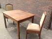 Eetkamerset - tafel + 4 beklede stoelen - 2 - Thumbnail