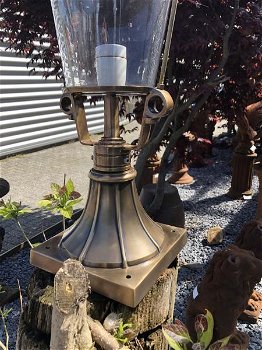 tuinlamp,messing,lamp op voet - 2