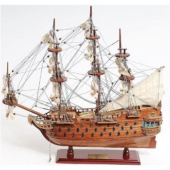 scheepsmodel,houten schip - 0