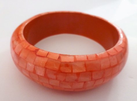 Armband van gekleurd parelmoer - 0