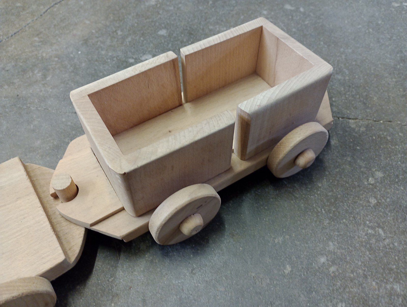 Grote houten trein 3 delen - Afbeelding 4